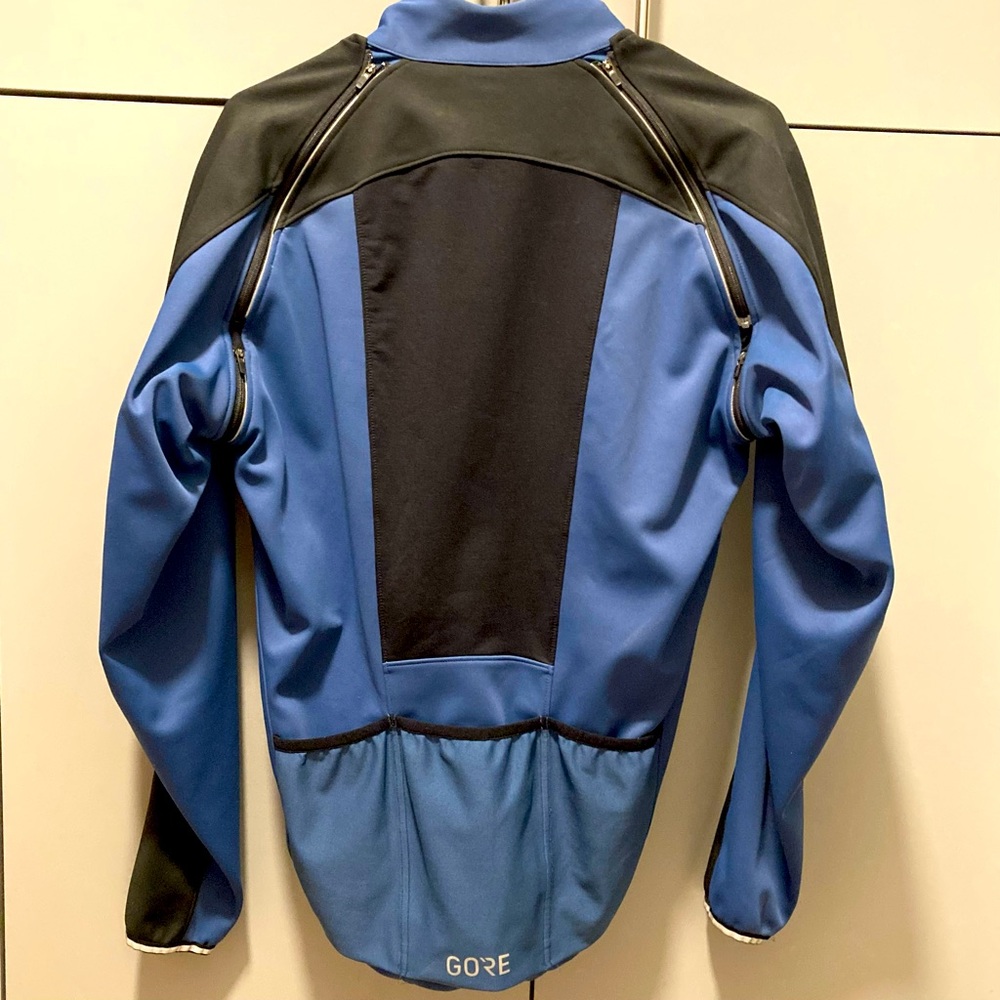 GORE Windstopper Cycling Jacket Jersey Rain M Bike Removable Sleeves